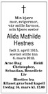 2012.03.14 - Alida Methilde Hestnes f.Pedersen 1915.04.03 - d2012.03.06 Dødsannonse i Aftenposten